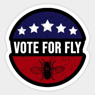 Vote For Fly - Mike Pence Fly On Head Funny Sticker